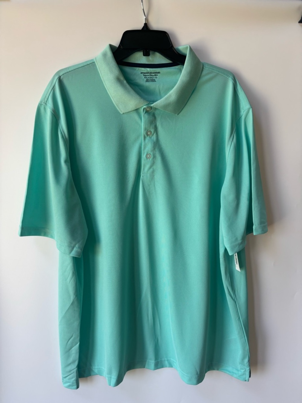 Amazon Essentials Men's Short Sleeve Golf Polo Shirt, Sea Green, 2XL